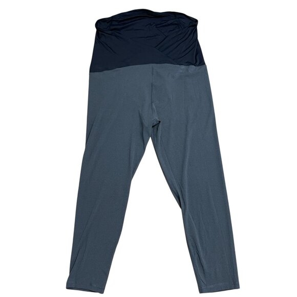 ISABEL MATERNITY ANKLE LEGGINGS OVER BELLY HEATHER GRAY SIZE XXL STRETCH NWT - Picture 2 of 8